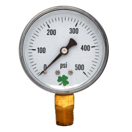 TOTALTURF 0-500 Psi Dry Air Pressure Gauge TO146653